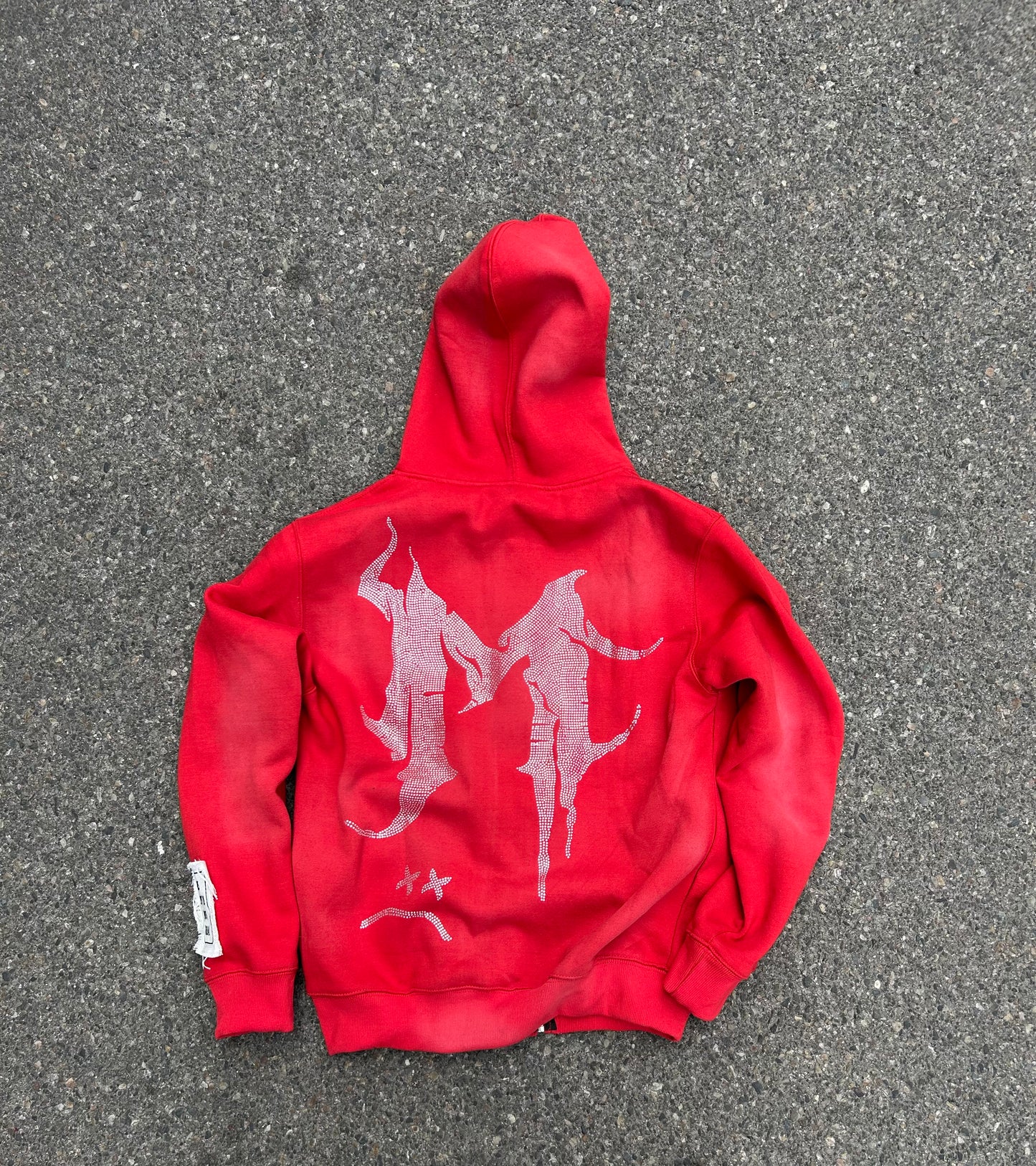 Red Rhinestone ZipUp Jacket