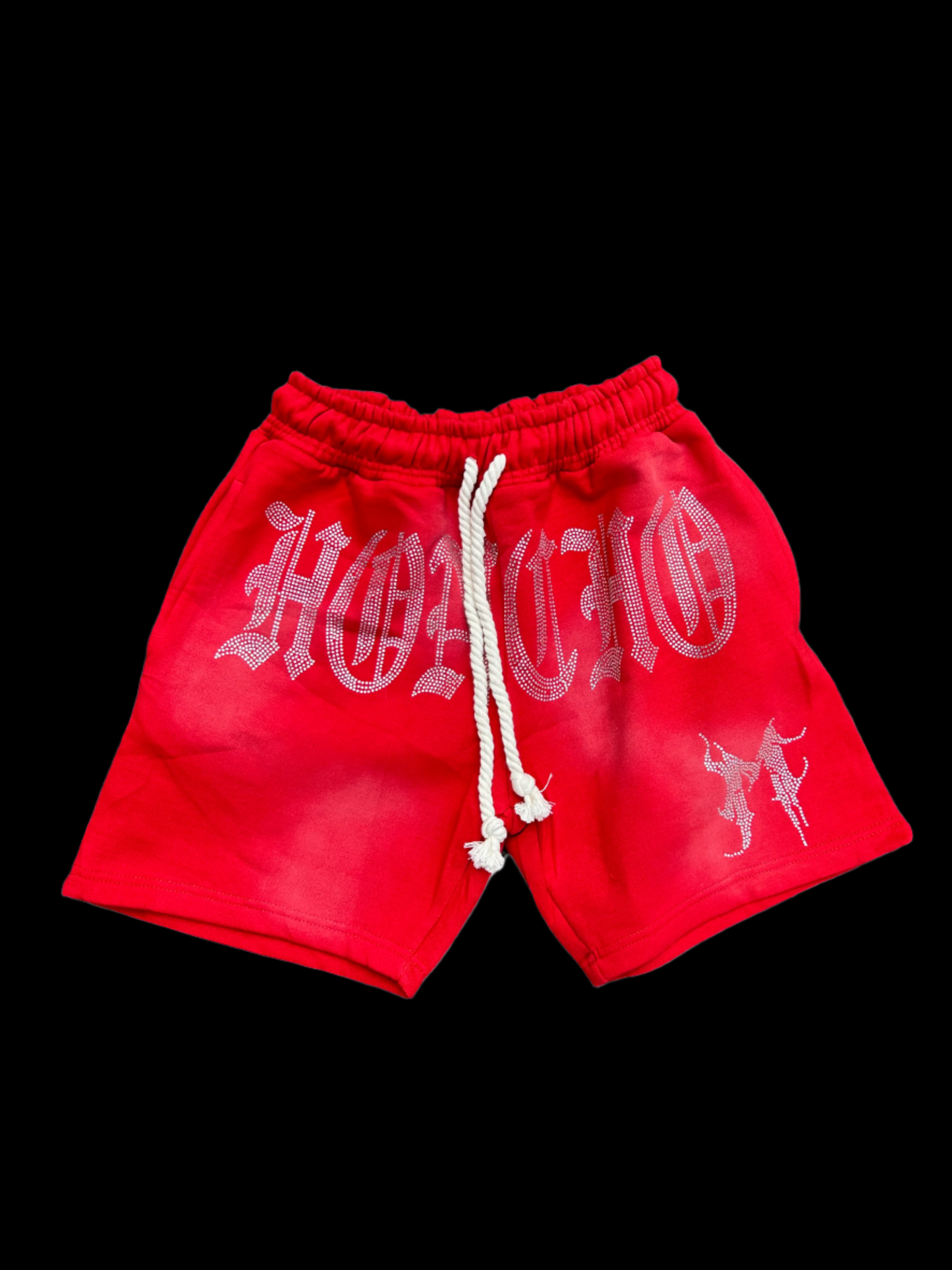 Red "Shine through The Dark" Mesh Shorts