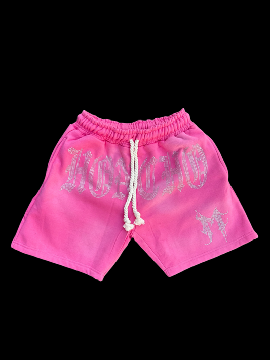 Pink "Shine through The Dark" Mesh Shorts