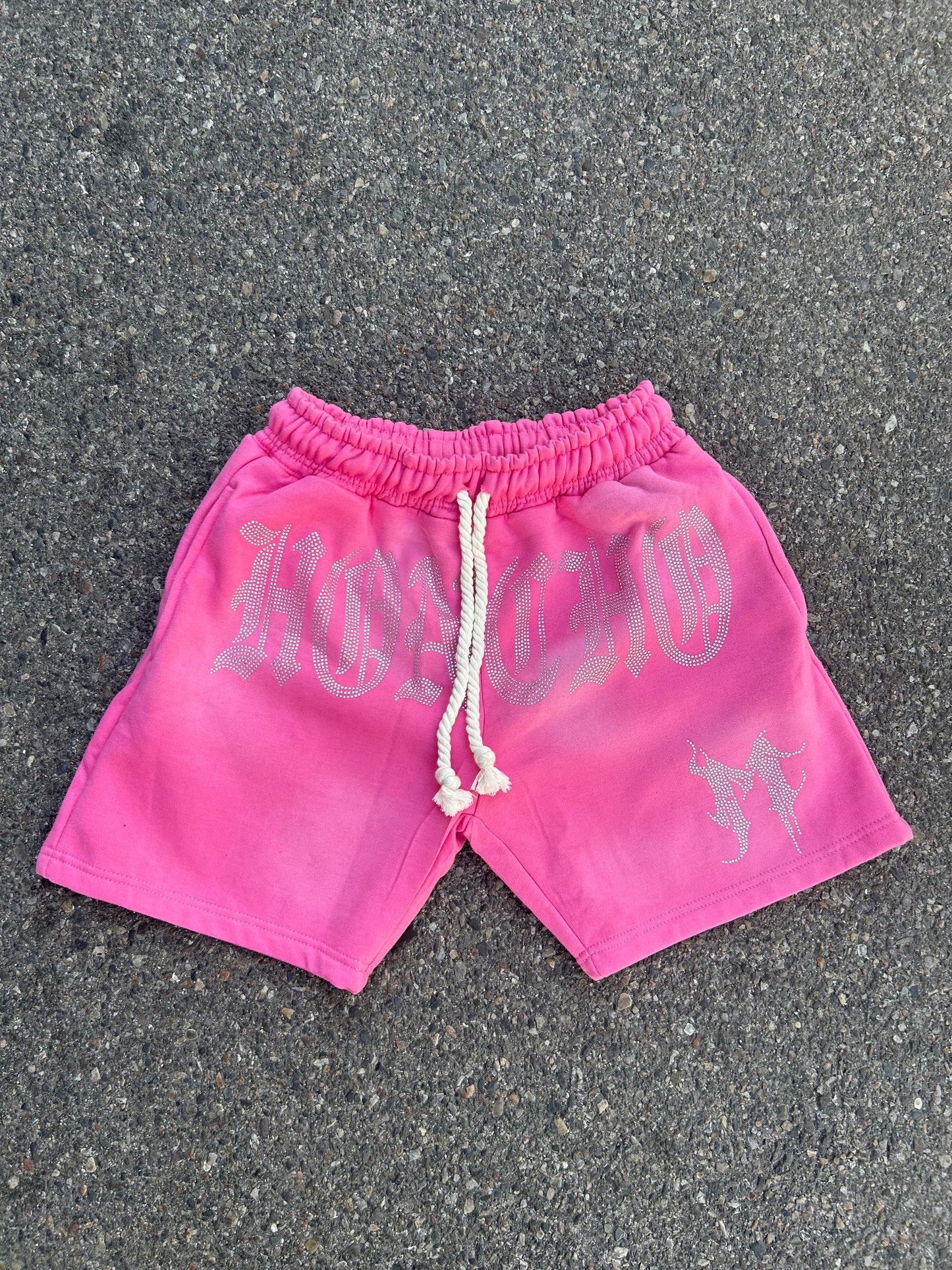 Pink "Shine through The Dark" Mesh Shorts