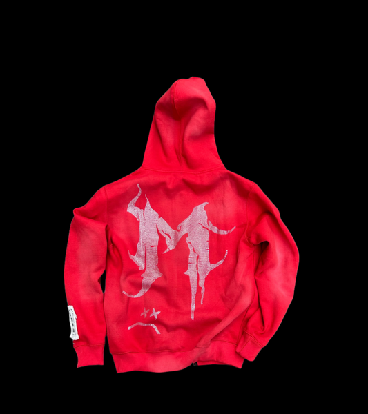 Red "Shine through The Dark" ZipUp Jacket